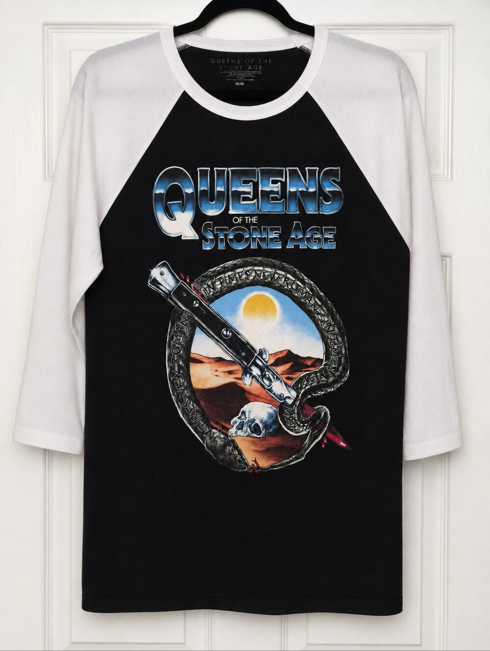 Queens of the Stone Age QOTSA 2023 End Is Nero Tour Raglan Shirt Never Worn- XL